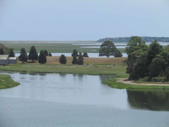 Magnífica paisagem do Salt Pond, em Cape Cod, litoral sul de Massachusetts, nos Estados Unidos